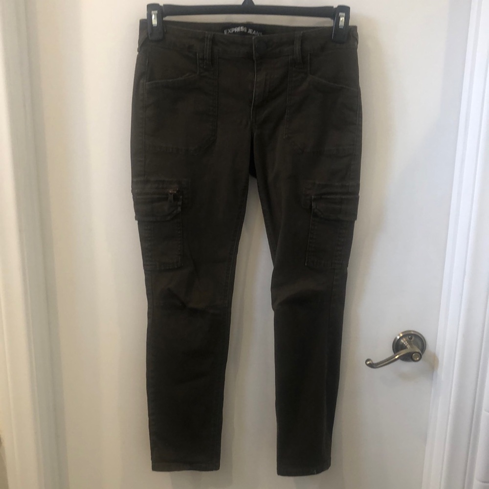 Express Olive Green Cargo Pants